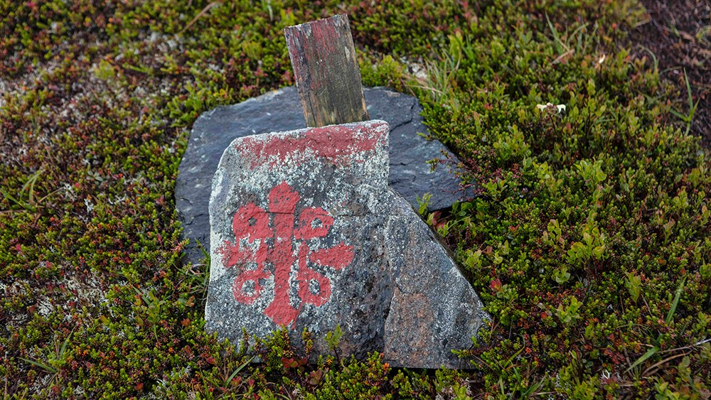 Romboleden. Foto: Merete Lien Merkestein Romboleden. Foto: Merete Lien